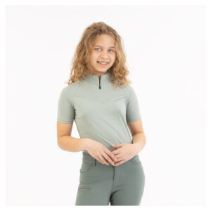 BR Iselin Junior Zip T-Shirt - Slate Gray - STR 140
